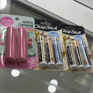 eos Natural Organic Lip Balm and cheap stick vanilla bundle of 3 packs